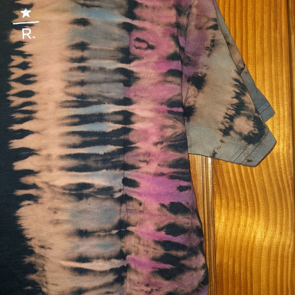 Custom reverse tie dye Starbucks t-shirt - Picture 4 of 4